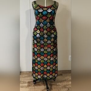 Multicolor Sequin Maxi Dress